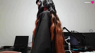 nezuko's chokin on zenitsu's cock gaggin deep while muzan hunts... sloppy!