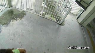 SPICY LATINA TEEN 18+ FLASHES TITS IN MALL LOT FOR HARDCORE BLOWJOB!