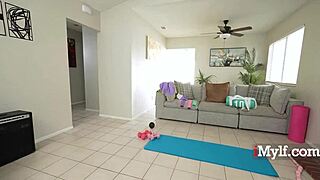 oh god my huge tits bounce right into my face during gym fuck