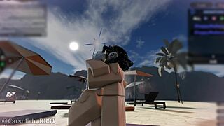 Beach Day Creampie Marathon After Rough Roblox Fuck