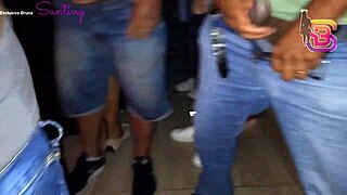 Amateur cuckold watches big black cock fill brunette wife's holes