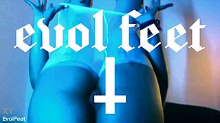 Emilly's Feet Taste Sweeter Than Candy in Nylon Worship Close-Up