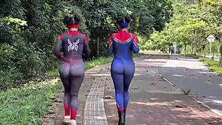 spider woman anal fucked by best friend's boyfriend cosplay?