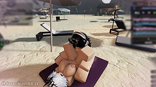 Beach Day Creampie Marathon After Rough Roblox Fuck