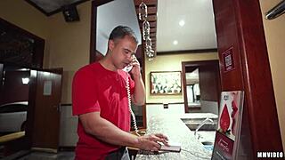 sauna dos cornos full cuckold scene on red too humiliating...