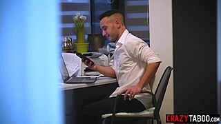 blindfolded sasha rose deepthroats before taking milf's hard anal pounding