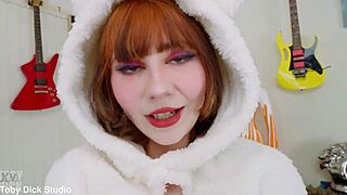 Damn, that vaping cutie gets spanked then licks ass after sloppy dick sucking