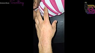 Amateur cuckold watches big black cock fill brunette wife's holes