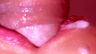 japanese wife slurps cock close-up begging cum in mouth