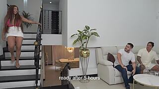 horny latina wet pussy rides best friend's huge cock