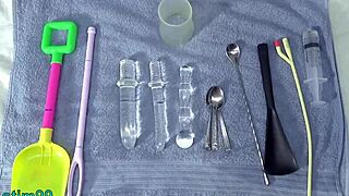 Milf lesbians feel ecstasy from deep cervix dildo urethral insertions