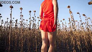 Hot Milf Flashes Thong Panties Under Short Skirt Outdoors