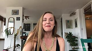 sarah fingers perky tits nude at piano softly