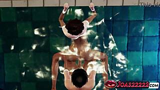 hitomi pool pronebone cumshot