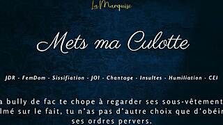 put my panties on now – french femdom sissy joi cei humiliation