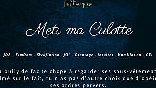 put my panties on now – french femdom sissy joi cei humiliation