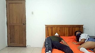 Horny Latina Student Rides Dildo in Crazy Stepbrother Uniform Fantasy