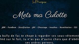 put my panties on now – french femdom sissy joi cei humiliation