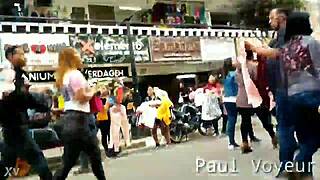 Tight Leggings Hugging Her Voyeur Tease Curves Perfectly