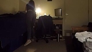 Busty milf caught spying on cam, dare you comment her curves?