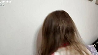 Teen Whore Squeezes Huge Creampie from Gaping Ass and Pussy
