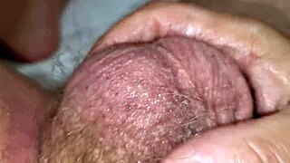 guy jerks hard cock to loud moans and explosive orgasm solo