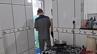 Cheating Casada Teases Naughty Plumber Into Wild Fuck Session