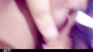 Horny Japanese Big Tits Schoolgirl Masturbates Pussy Wide Open With Dildo