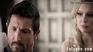 stepmom and stepdaughter interview stepdaddy for kinky family threesome fuck now!