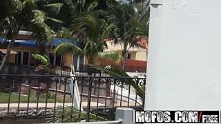 mofos pervs on patrol catches halle von spanking her naughty milf neighbor!