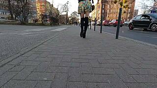 Cindy Sweet Chick Flashes Skirt In First Public Upskirt Contest Game