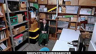 Hey, that shoplifting Halloween teen with big cock roleplay blows and fucks the police guard's monster dick!