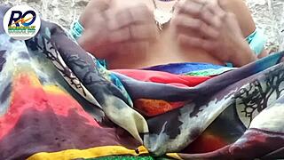 desi village tease drops saree for hairy pussy fingering