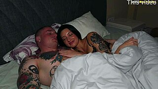 hubby's asleep... young wife rides stepdaddy's cock next to newlyweds!