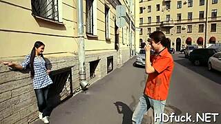 russian teen's wet cunt stuffed deep in pov orgasm