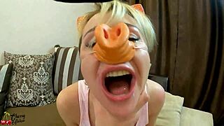 Piggy Milf Deepthroats Monster Cock Then Cowgirl Rides