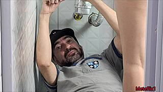 Cheating Casada Teases Naughty Plumber Into Wild Fuck Session