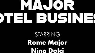 how's busty brunette Nina Dolci taking Rome Major's deep bangs?