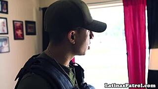 Real Latina Immigrant Bent Over Pounded By Lucky Agent