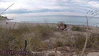 French Teacher Slut Sucks Stranger Cock On Nude Beach Cumshot