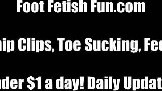 femdom duo demands foot worship toe sucking and licking