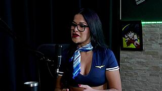 ever dream of banging a fired flight attendant? tifany rocha spills on plane orgies swing cast red sheer tease