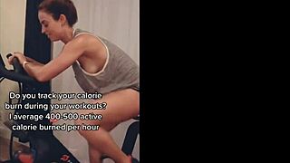 Why does her nipslip tease during intense workout session?