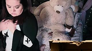 bbw nun tempts cougar into gaping anal exorcism with huge wet pussy shakes