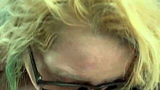 pretty hooker in glasses slurps sensual blowjob then swallows every cum drop 😍💦🍆