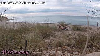 French Teacher Slut Sucks Stranger Cock On Nude Beach Cumshot