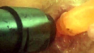 my huge anal lips suck into vacuum while i jerk my prolapsed pussy off hard