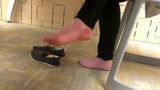 Hidden candid feet fetish closeups everywhere