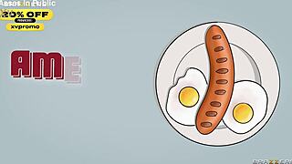 cum clap these cheeks at the cookout with ameena green's juicy ass bouncing