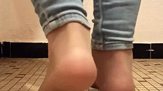 my french nylon feet dominate your jerk off